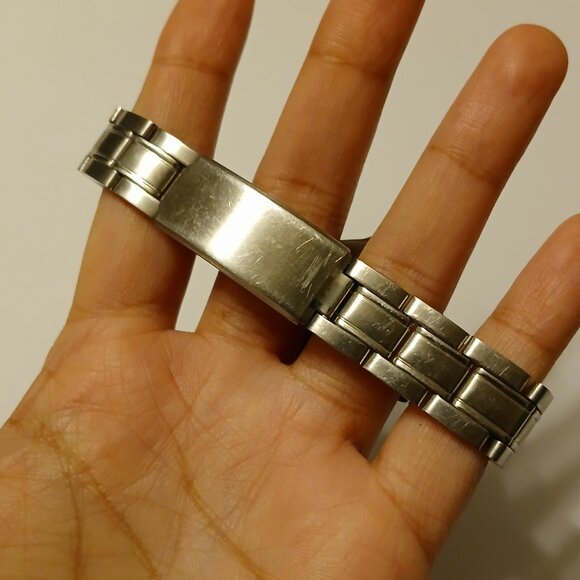 Milan Silver Tone Stainless Steel Bracelet Watch Japan Movt 100Ft WR M.Z. Berger - Picture 8 of 15